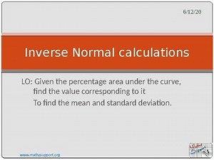 Inverse normal calculations