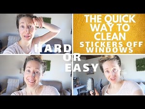 The Quick way to clean stickers off windows | Mom Cleaning Tips |