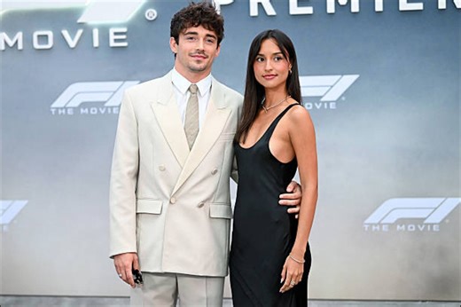 Pictures: Charles Leclerc and girlfriend Alexandra Saint-Mleux turn heads at F1 movie's premiere