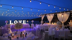 wedding reception setup