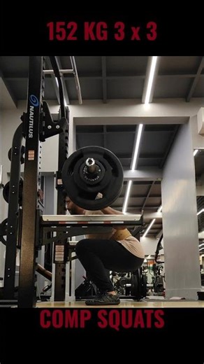 COMP SQUATS -152KG | BENCH PRESS -117KG #powerlifting #squats #benchpress