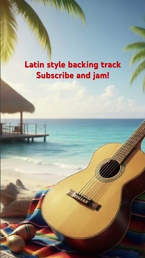 Latin guitar backing track #shorts