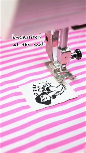 How to sew a straight cut label