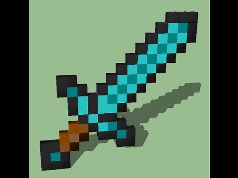 Minecraft Diamond Sword 3D SketchUp