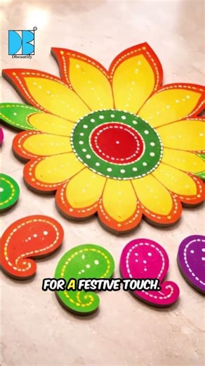 Perfect Rangoli Without Skills 😍 | MDF DIY Rangoli Cutout | Easy Festive Decor