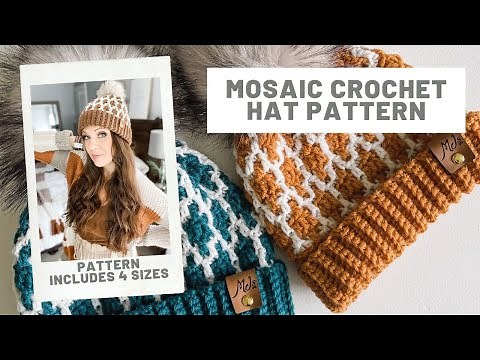 Modish Mosaic Hat Crochet Pattern
