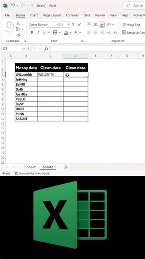 cleaning Data in just five seconds 🔥 #excel #exceltutorial
