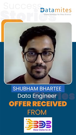 Meet Shubham, who went from Field Engineer to Data Engineering Pro with @datamites #DataMitessuccessstory #datamites #datamitesreviews #datasciencecourse #dataengineercourse | DataMites