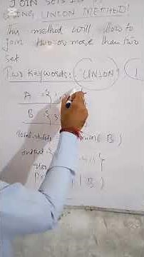 How to join sets in python | python tutorial for beginners | Union method