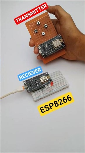 ESP8266 Reciever and Transmitter to control the LED lights #iotprojects #esp8266 #shortsvideo #viral