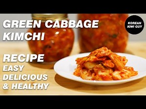 (KOR/JP cc) How to make Green Cabbage Kimchi | EASY | DELICIOUS | HEALTHY!