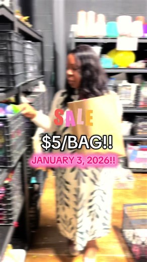 We are having a HUGE sale and everything must go!! $5/Bag (1/2 off)! Come out and shop!#creativitylives #creativityshell #CraftSupplies