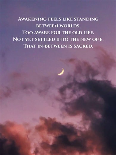 Awakening often brings a pause — a space where the old no longer fits and the new hasn’t fully formed yet. That in-between can feel uncomfortable, but it’s not empty. It’s sacred. It’s where integration happens. If this resonates, the guide I created may support you. It’s available in my store. #awakeningjourney #liminalspace #innergrounding #identityshift #consciousliving #embodiment #womensawakening