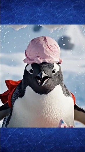 🐧Oops! PENGUIN'S Ice Cream Mishap 😆🍦#shorts #penguin #cute #funny