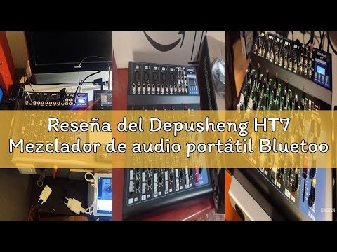 Reseña del Depusheng HT7 Mezclador de audio portátil Bluetooth con consola de mezcla de sonido USB D