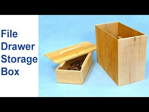 Make a File Drawer Wood Storage Box w/ Sliding Inside Companion Box