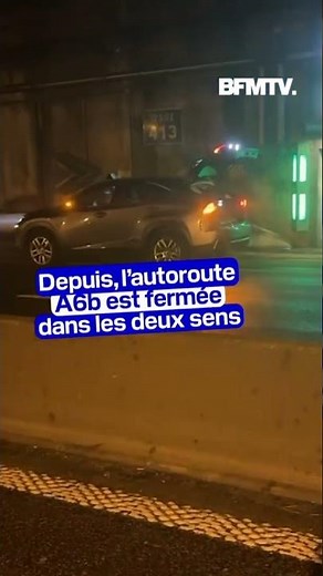 Autoroute A6b: les images du bus en flammes dans le tunnel de Bicêtre