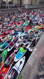 Traffic update. The waterways are congested ⚠️ Have you ever seen so many stand-up paddlers? 🛶 📸 @jenia_ti #SUP #paddlers #festival | Planet Canoe