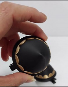 Pair of Anime Spy Anya Forger Hair Clips 3D Printed Hard Plastic Subject 007 Horns Black Cosplay Props Halloween Hair Accessories