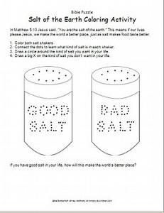 Bible Puzzle: Salt of the Earth Coloring Activity - Ministry To Children