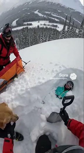 Ski Patroller saves man from sudden avalanche