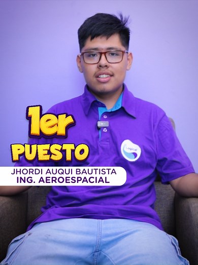 ¡Jhordi, primer puesto en Ingeniería Aeroespacial a los 16!