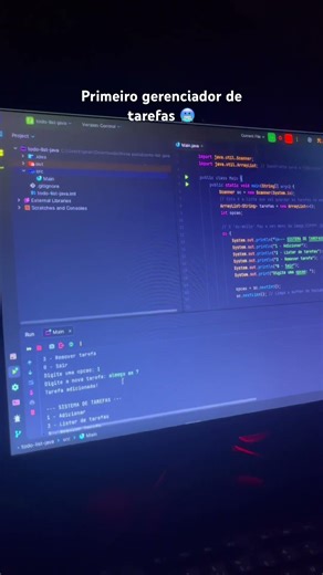 Primeiro projeto em Java “gerenciado de tarefas” #estudos #java #programação #programação #backend