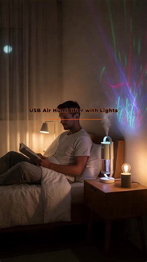 Magic Shadow USB Air Humidifier For Home With Projection Night Lights Ultrasonic Car Mist Maker Mini Office Air Purifier Aromatherapy Atomizing Diffuser Humidifier Herbal Diffuser