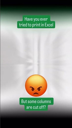 Print Problems in Excel‼️ #cheatsheets #excel #googlesheets