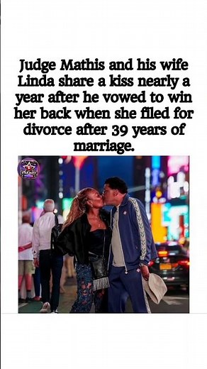 Judge Mathis & Wife Linda Share Sweet Kiss After Rekindling Love Post-Divorce Filing #shorts