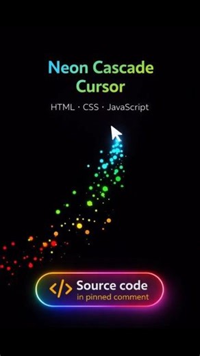 Neon Cascade Cursor - Built with HTML, CSS & JavaScript | @devsQUE #coding #shorts