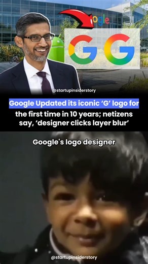 Startup Insider Story on Instagram: "World's Top Tech Giant Google has refreshed its iconic 'G' logo for the first time since 2015, marking a significant visual update after nearly a decade. The change is subtle but signals a broader shift in Google's brand identity, particularly as the company deepens its focus on artificial intelligence. The new 'G' icon retains the familiar Product Sans typeface and the signature four-color palette: red, yellow, green, and blue. Instead of four distinct color