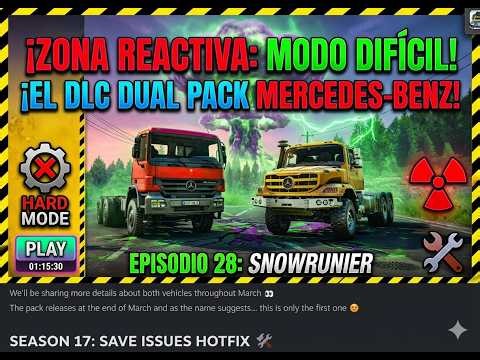 "☢️¡ESTO CAMBIA TODO! ☢️ MERCEDES DUAL PACK en MODO DIFÍCIL | Snow Runner Ep. 28 🚛☢️"