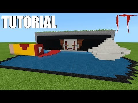 Minecraft Tutorial: How To Make A PENNYWISE IN GUTTER "IT" !! (Survival House)