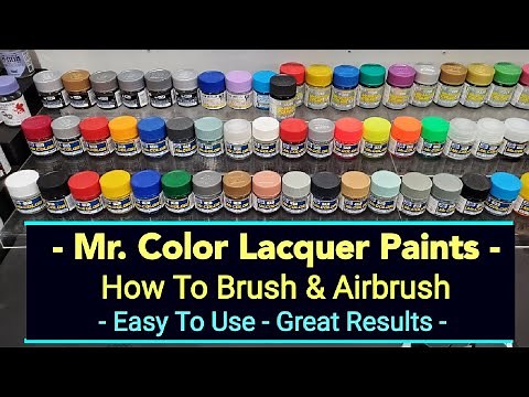 Scale Model Tips - How To Use Mr. Color Lacquer Paints - Brush & Airbrush Technique - Great Results