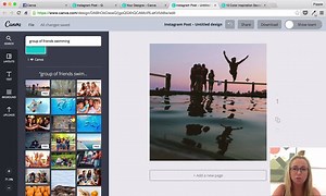 Canva's Senior Designer, Poppie Pack teaches you how to color match from an image to your text element. Submit your own questions in the comments below! #askcanva | Canva