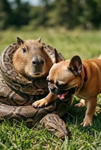 2026-03-13 French Bulldog vs Snake! Bulldog Saves Capybara🐍🐶法國鬥牛犬對決巨蟒！救出水豚！ブルドッグ vs ヘビ！カピバラ救出ミッション！