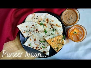 Paneer Naan at Home 🙃 / Paneer stuffed Naan on Tawa / No Yeast / No Oven / No Tandoor