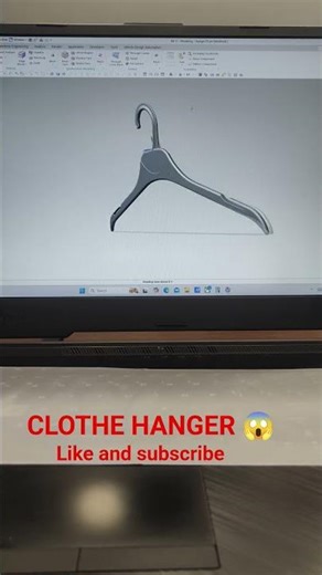 Just finished a new 3D model of a cloth hanger! 🤩 #solidworks #3dmodel #3dprint #3dprinting #nxcad