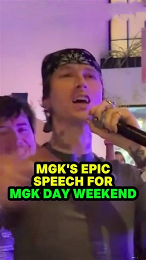 mgk's epic speech for fans who came to Cleveland for MGK Day🤗"My 2 spots here at 27 Club & Shooters"