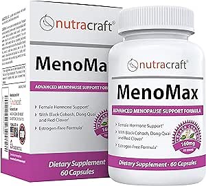 MenoMax #1 Menopause Relief Supplement | Black Cohosh, Dong Quai, Vitex Agnus, Red Clover, Sage, Soy and Wild Yam | Natural Support for Hot Flashes, Night Sweats, Dryness and Mood Swings | 60 Capsules
