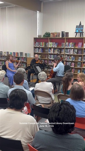 Summer Concert at Yakima Central Library June 2026.#yakimawashington #yakima #yakimavalleycollege #yakimadowntown #seattlewashington @DowntownYakima @Central Washington Outdoor @YVC @YakimaDowntownSumerNight @downtownseattle @centralwashington