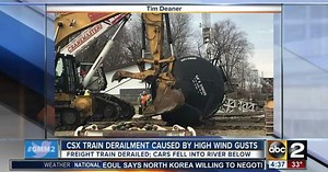 CSX: Wind caused freight train derailment