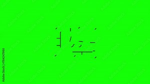 Vector outline anonymous icon. An incognito face in hat and glasses with laptop isolated on Greenscreen background. icon animation