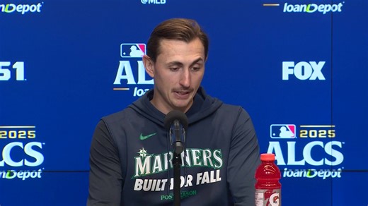 George Kirby takes the mic previewing his start in ALCS Game 3. #SeizeTheMoment | Seattle Mariners
