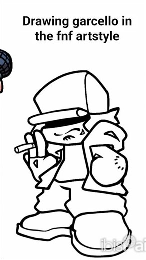 Drawing garcello in the fnf artstyle