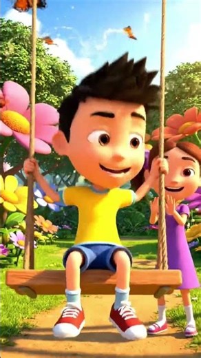 Kids Playing on Swings | Happy Children Laughing #viral l