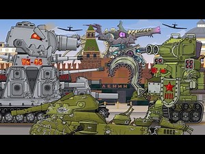 KV-44 vs RoboStalin - Battle on Red Square - Cartoons about tanks