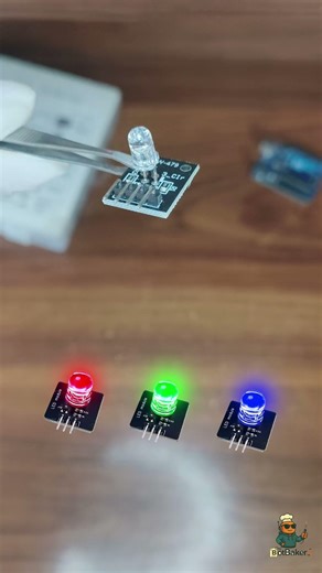 The classic 4-pin magic! 🌈 See how the HW-479 RGB LED mixes RGB to create any color you can imagine.