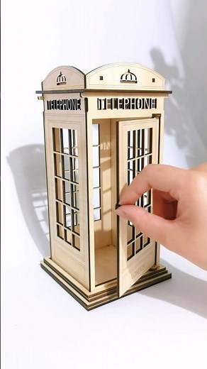 How to Laser cut a Phonebooth Decor with NEJE Cutter!